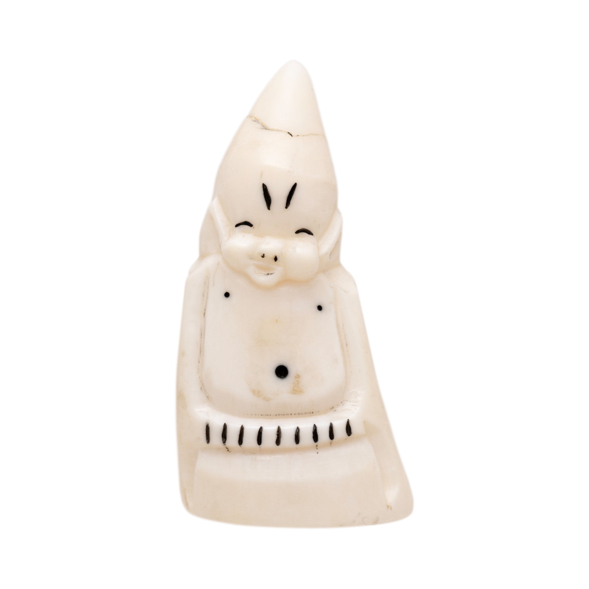 Inuit Walrus Ivory Billiken, Native, Carving, Ivory