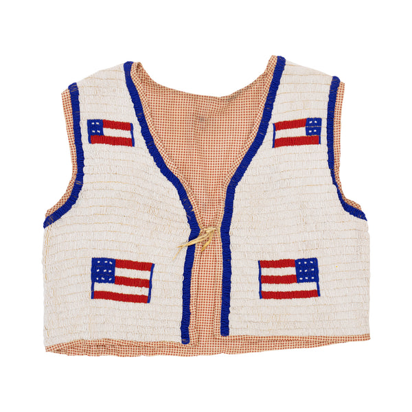Sioux Patriotic Vest, Native, Garment, Vest