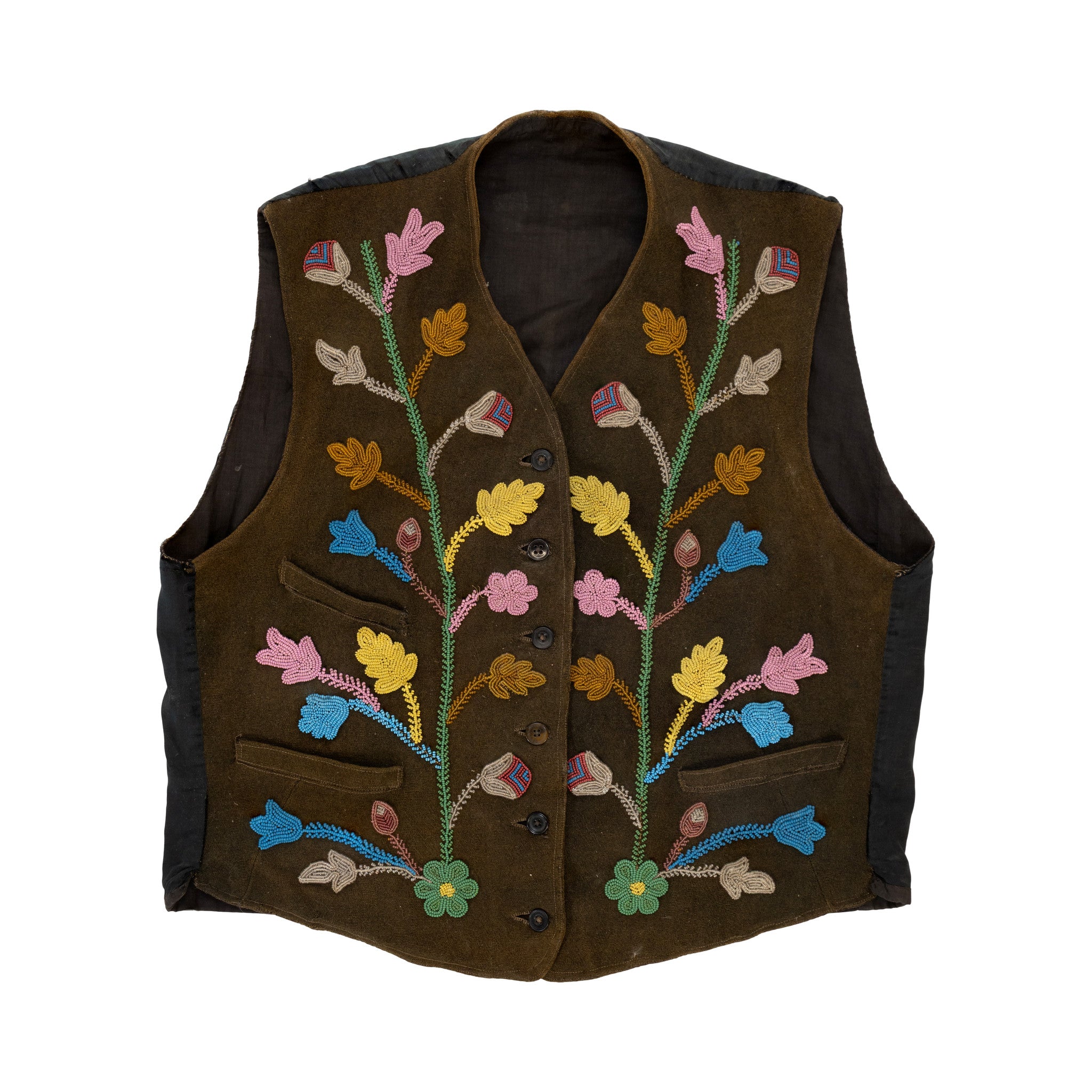 Cree Beaded Vest, Native, Garment, Vest