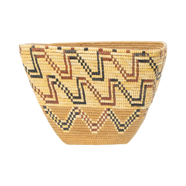 Salish Basket, Native, Basketry, Vertical