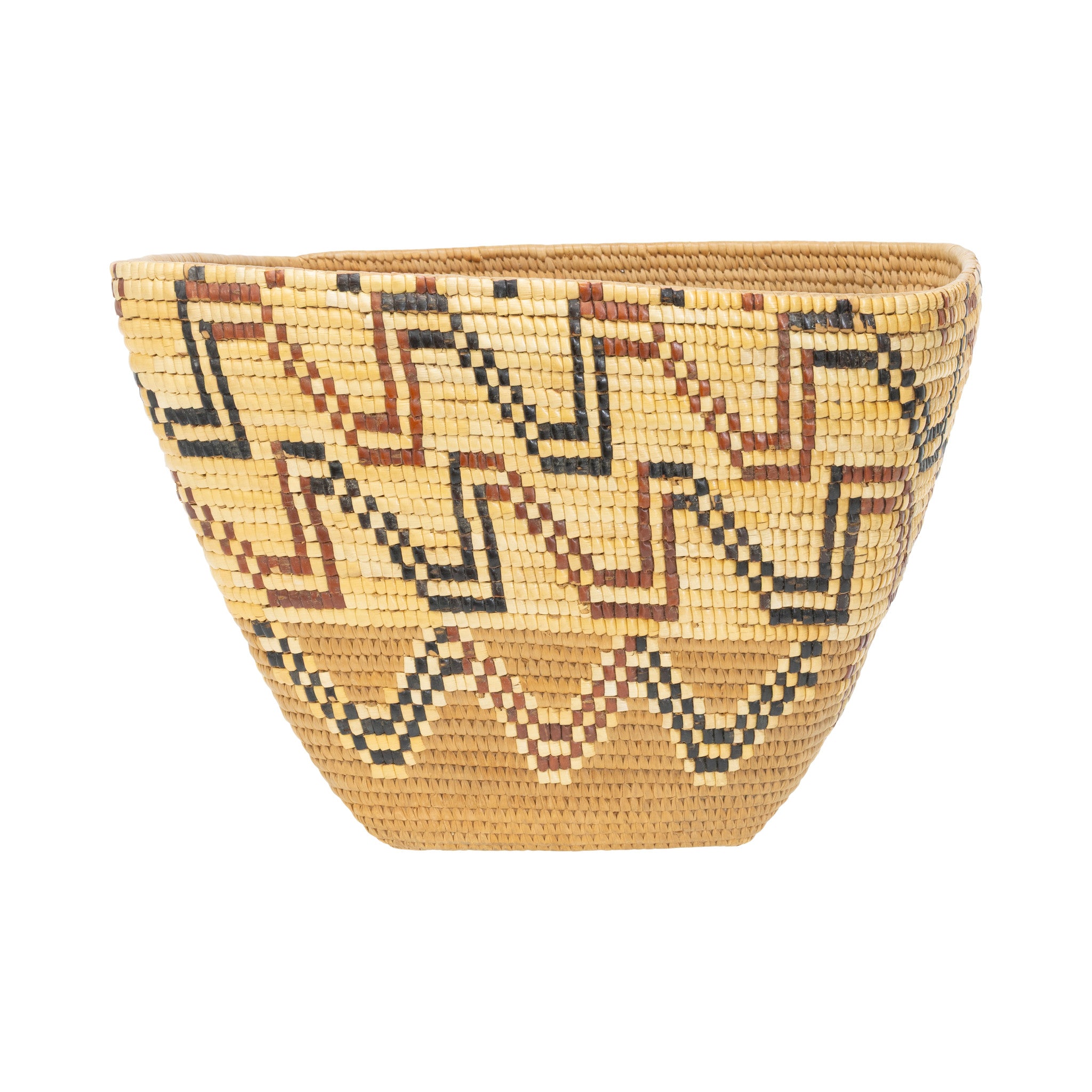 Salish Basket, Native, Basketry, Vertical