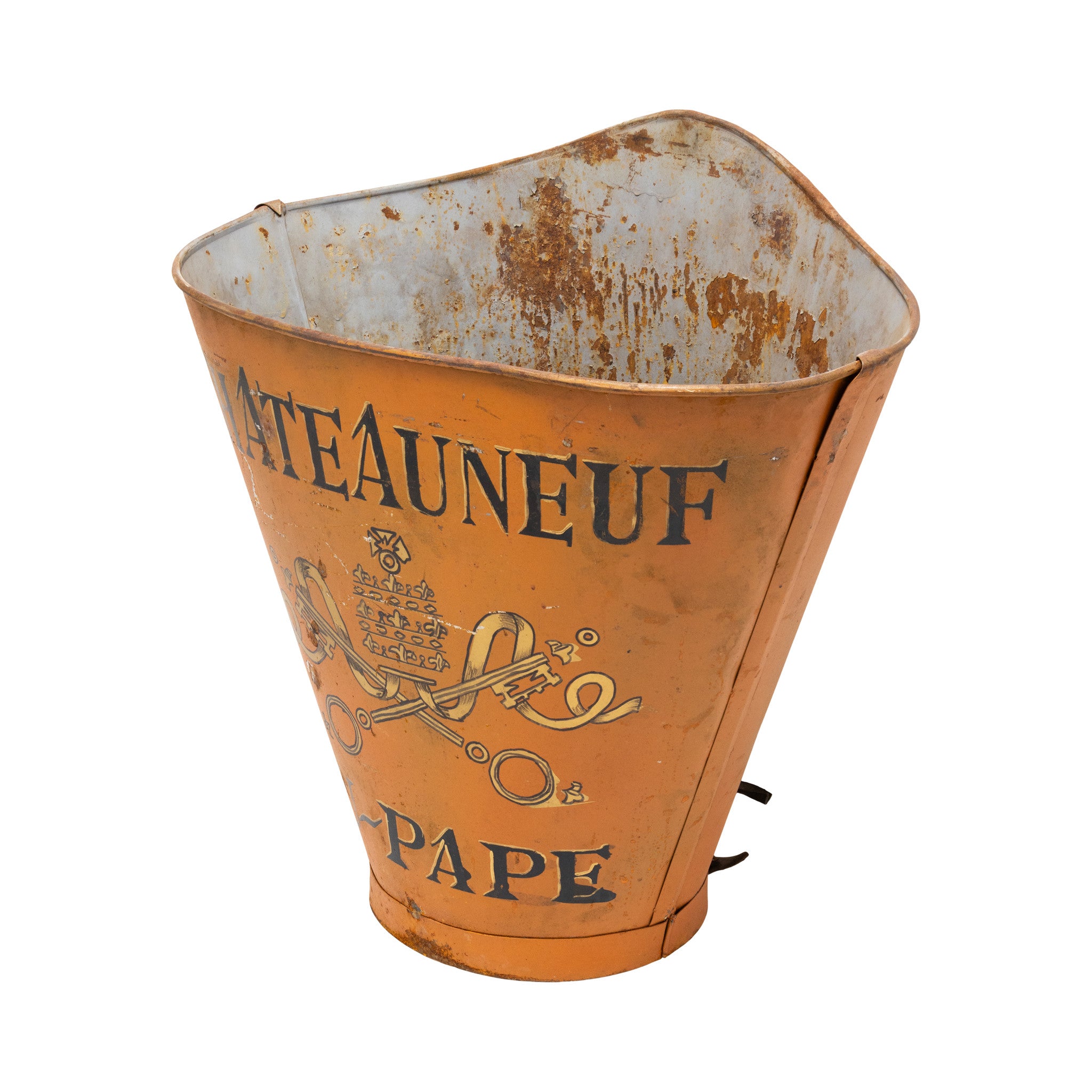 French Vineyard Metal Grape Picker's Hotte