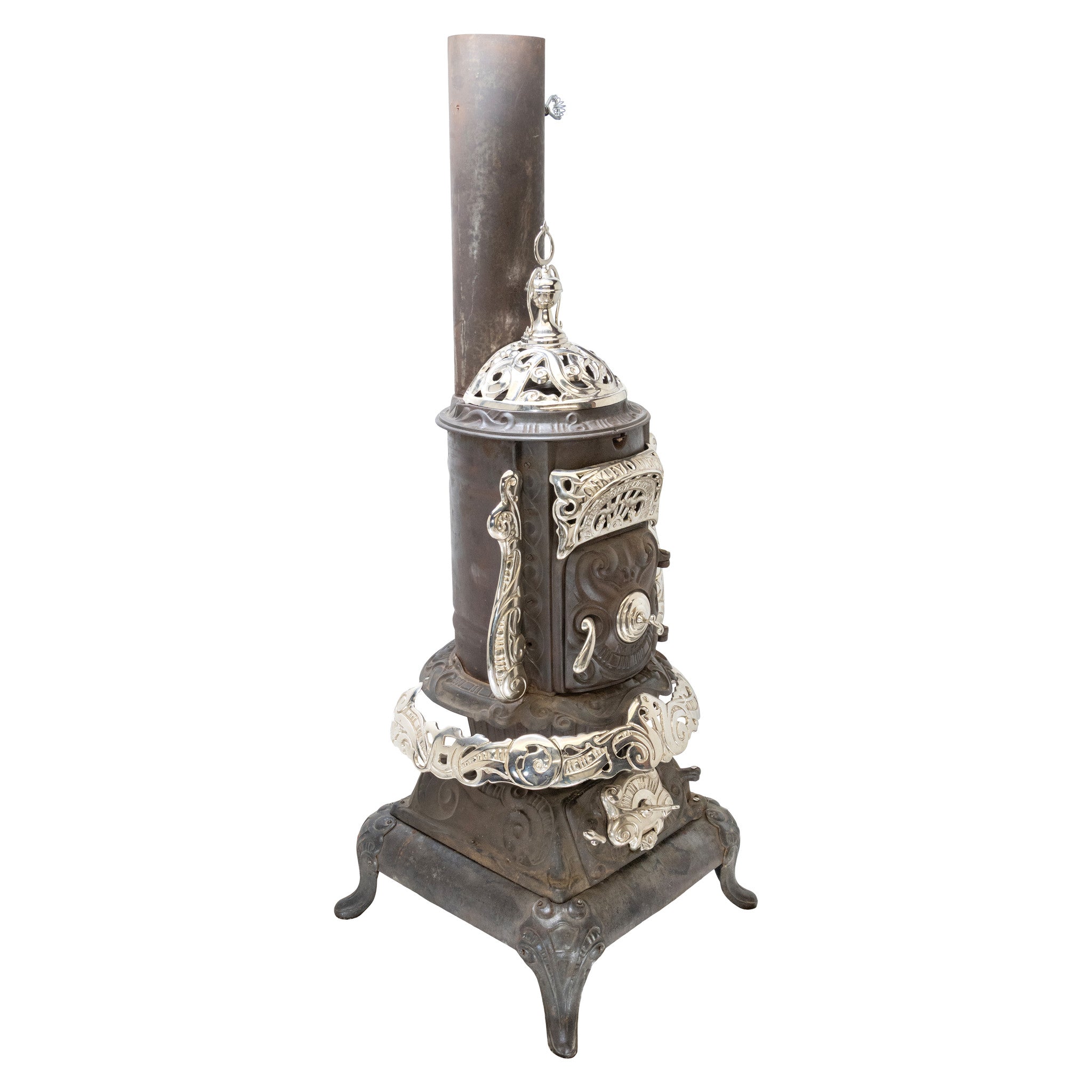 Excelsior Manufacturing Co. Cast Iron and Nickel Stove