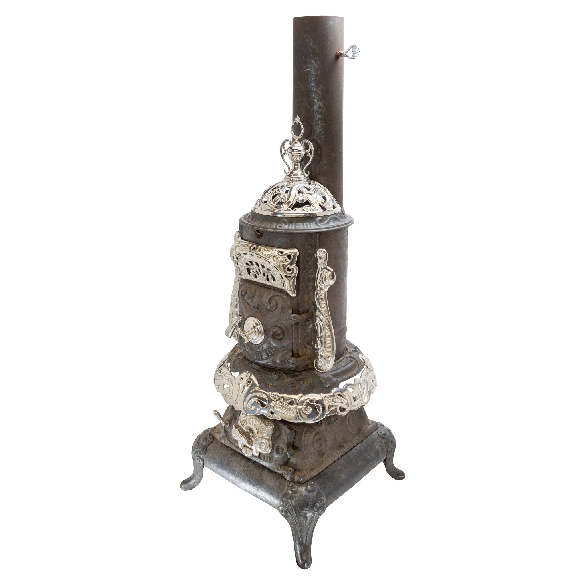 Excelsior Manufacturing Co. Cast Iron and Nickel Stove