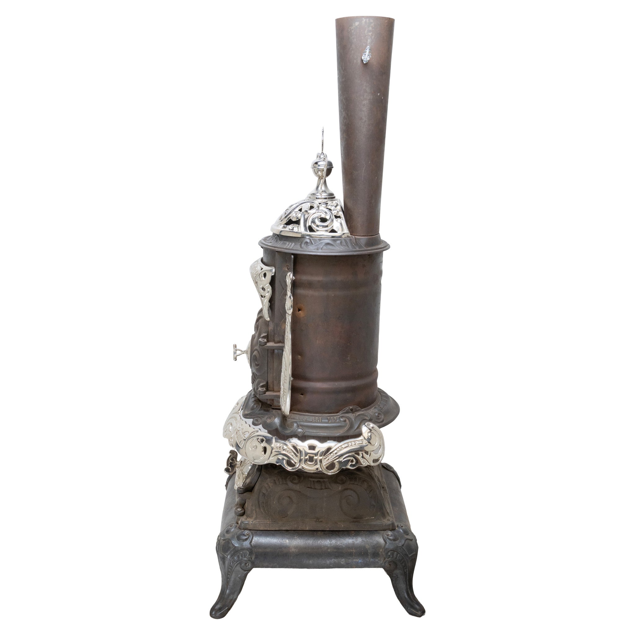 Excelsior Manufacturing Co. Cast Iron and Nickel Stove