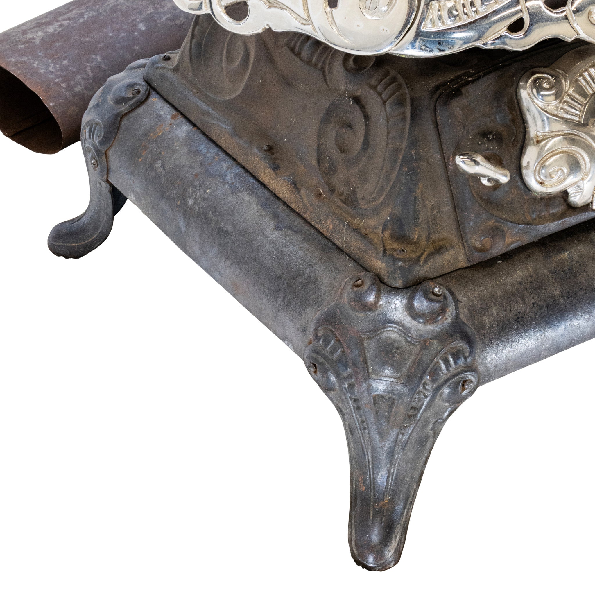 Excelsior Manufacturing Co. Cast Iron and Nickel Stove