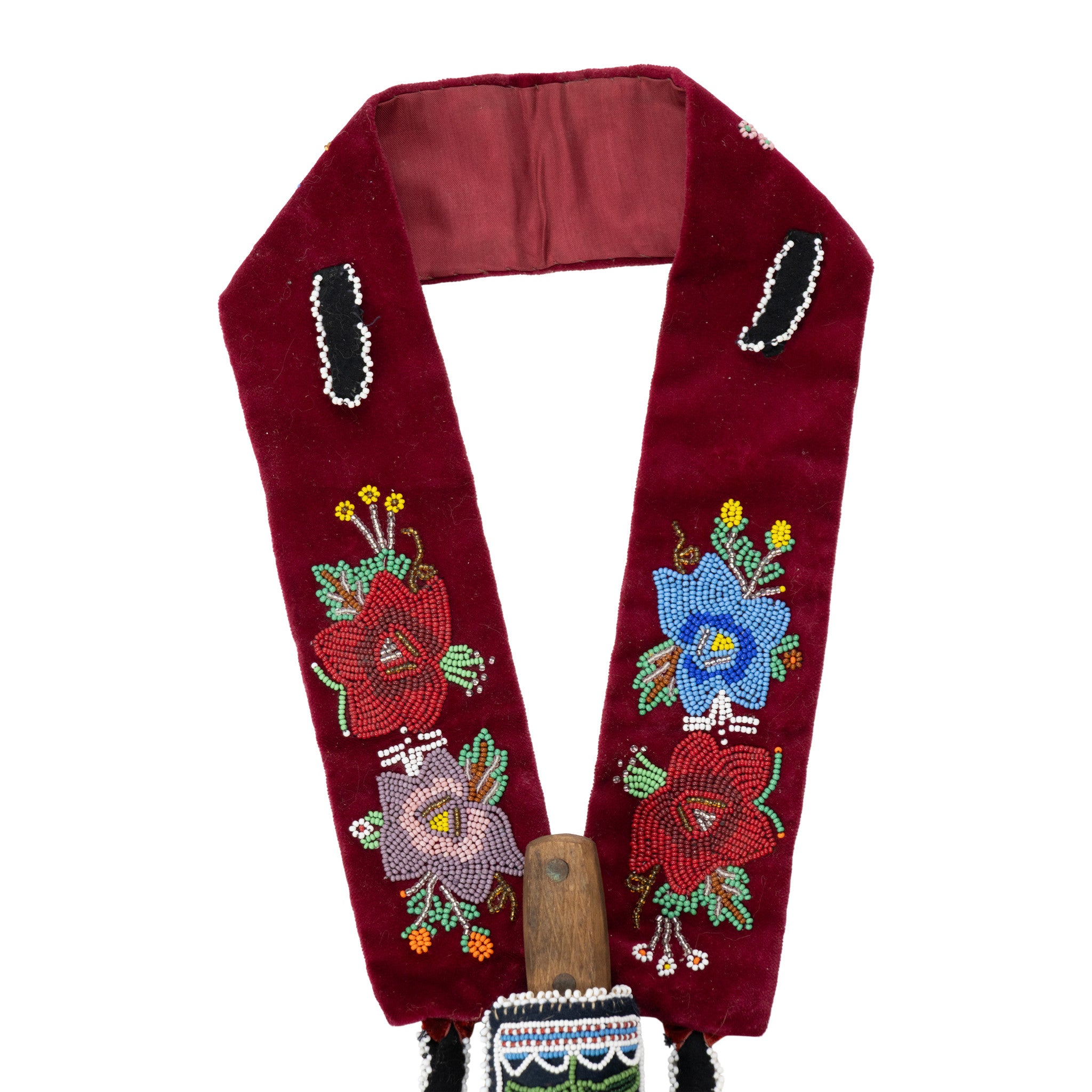 Cree Beaded Belt and Sheath with Knife