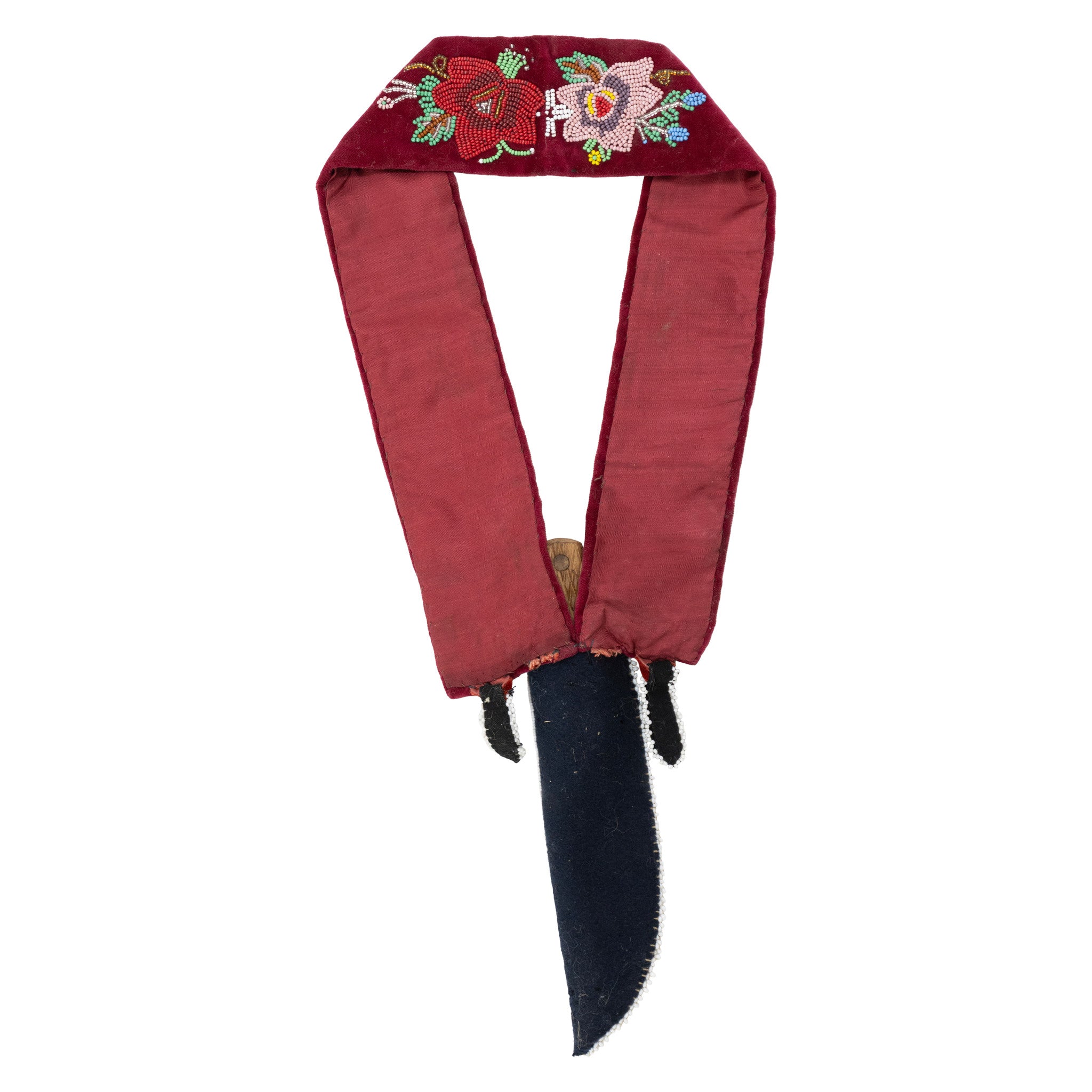 Cree Beaded Belt and Sheath with Knife