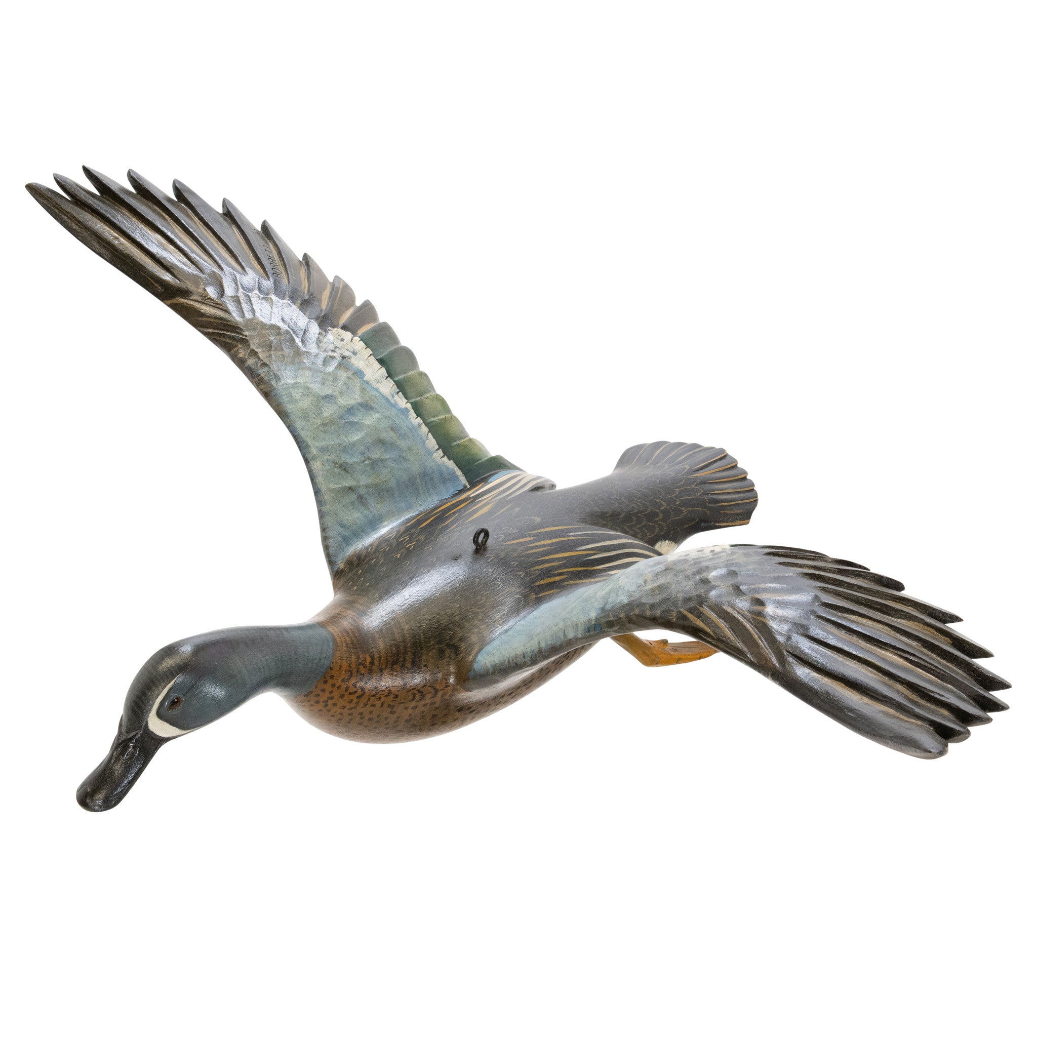 Flying Bluewing Teal by Borrett, Sporting Goods, Hunting, Waterfowl Decoy