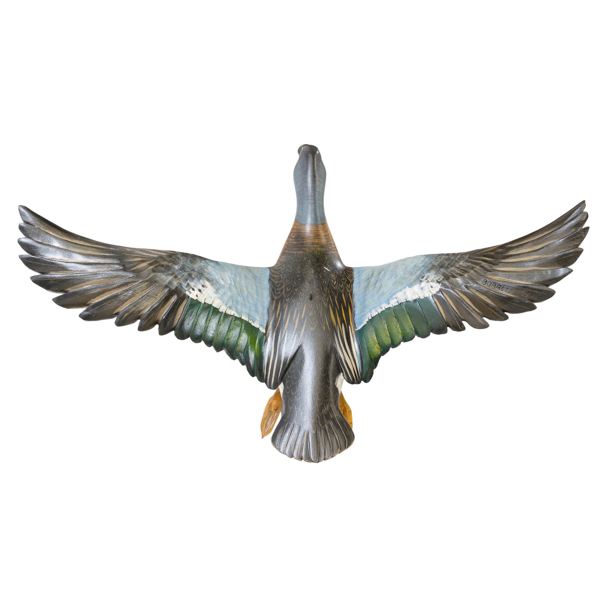 Flying Bluewing Teal by Borrett