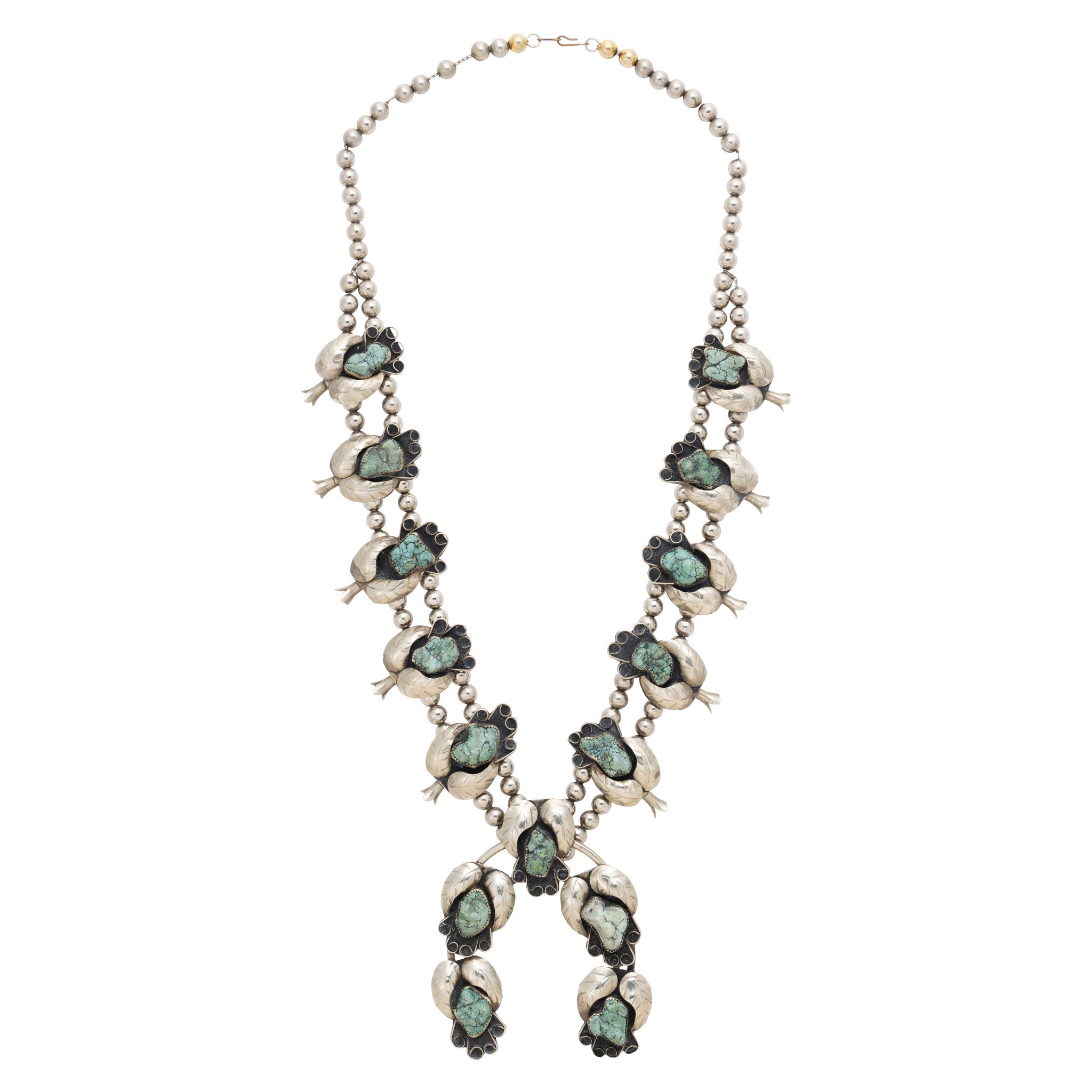 Navajo Turquoise Squash Blossom, Jewelry, Squash Blossom, Native