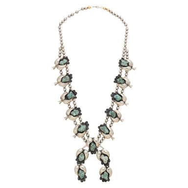 Navajo Turquoise Squash Blossom, Jewelry, Squash Blossom, Native