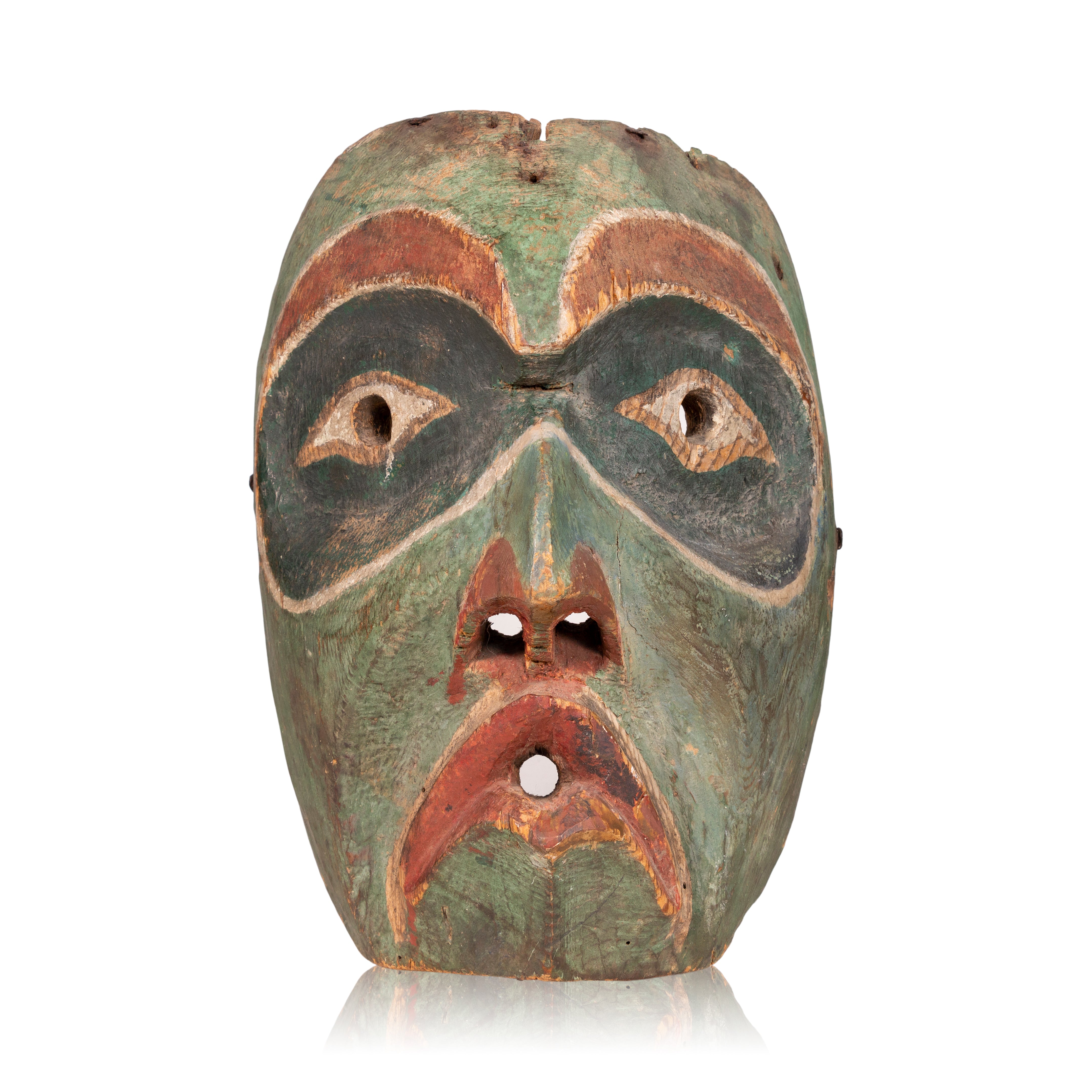 Kwakiutl Gaxala Intruder Mask, Native, Carving, Mask