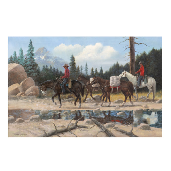 Travelers by Charles Damrow, Fine Art, Painting, Western