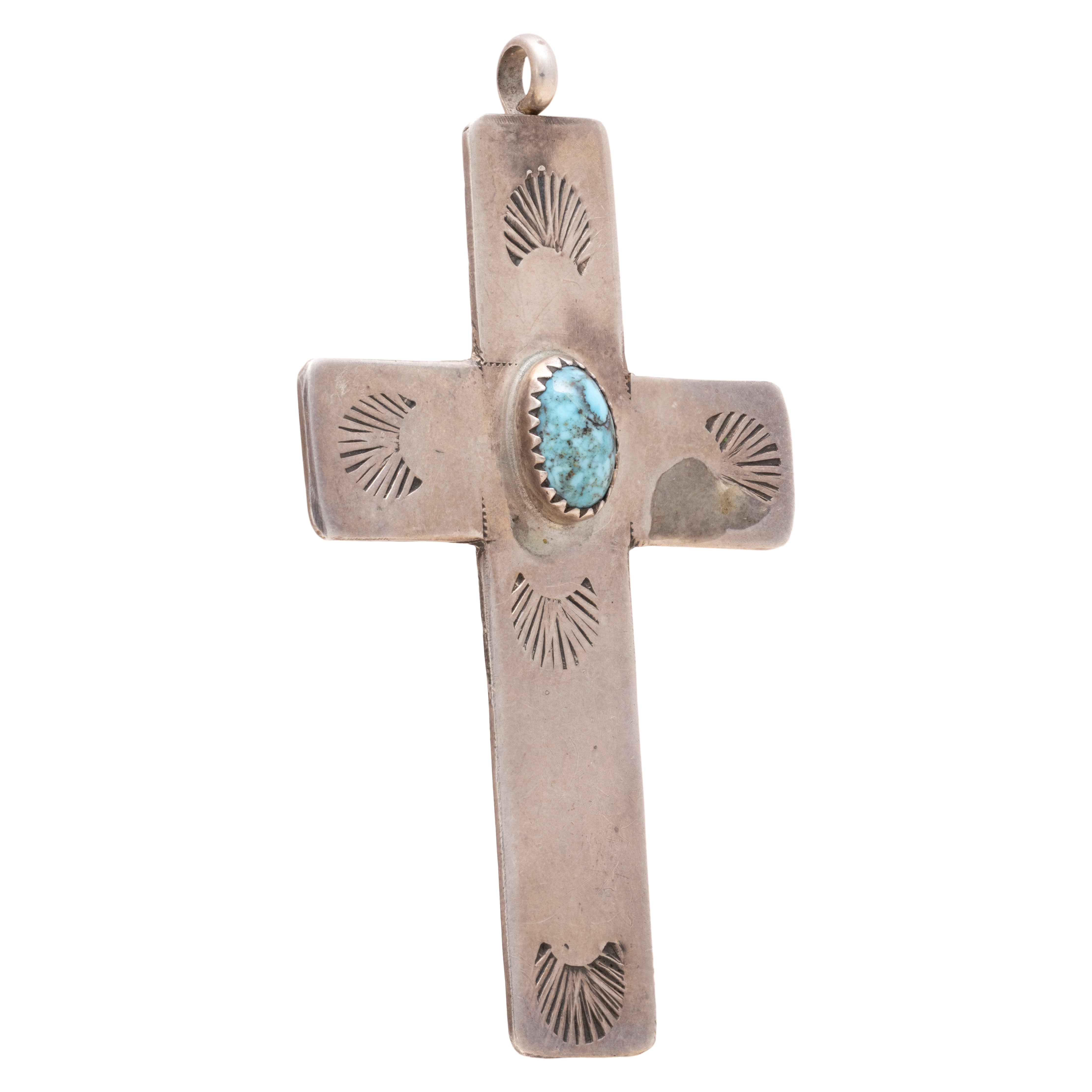 Navajo Turquoise Cross Pendant