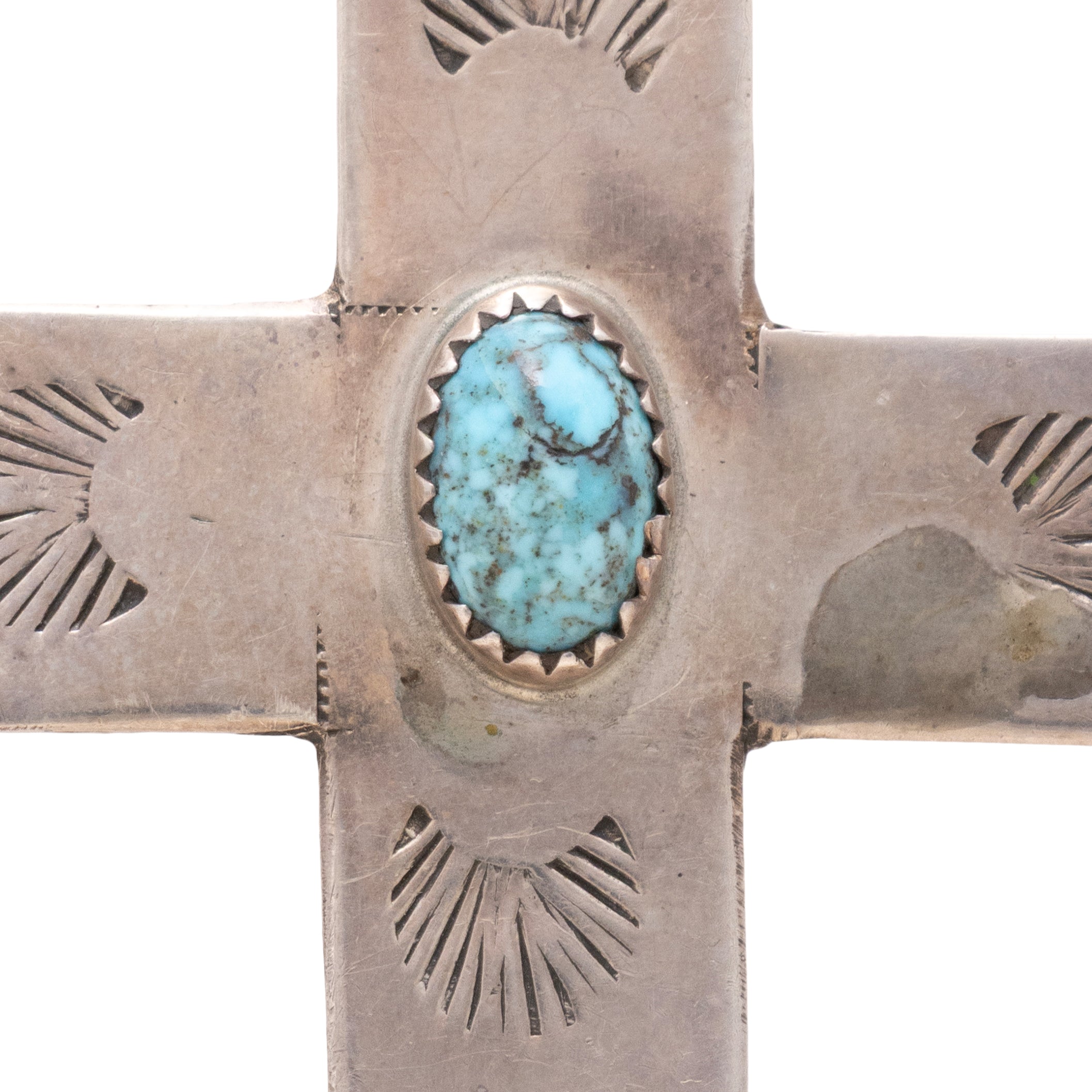 Navajo Turquoise Cross Pendant