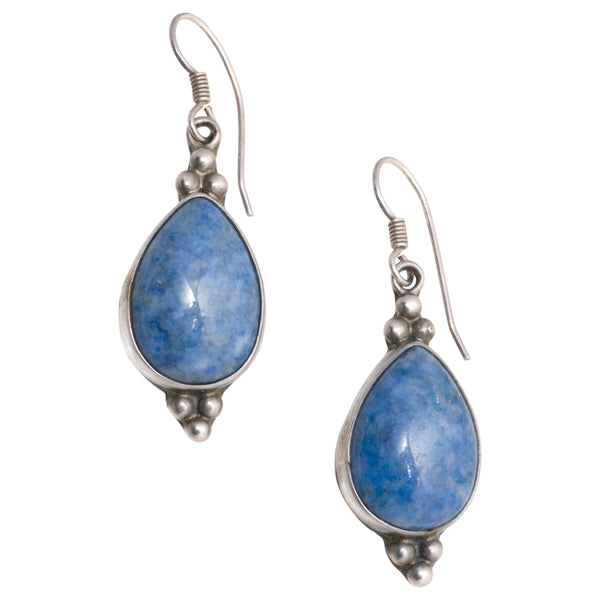 Navajo Blue Jean Lapis Earrings, Jewelry, Earrings, Native