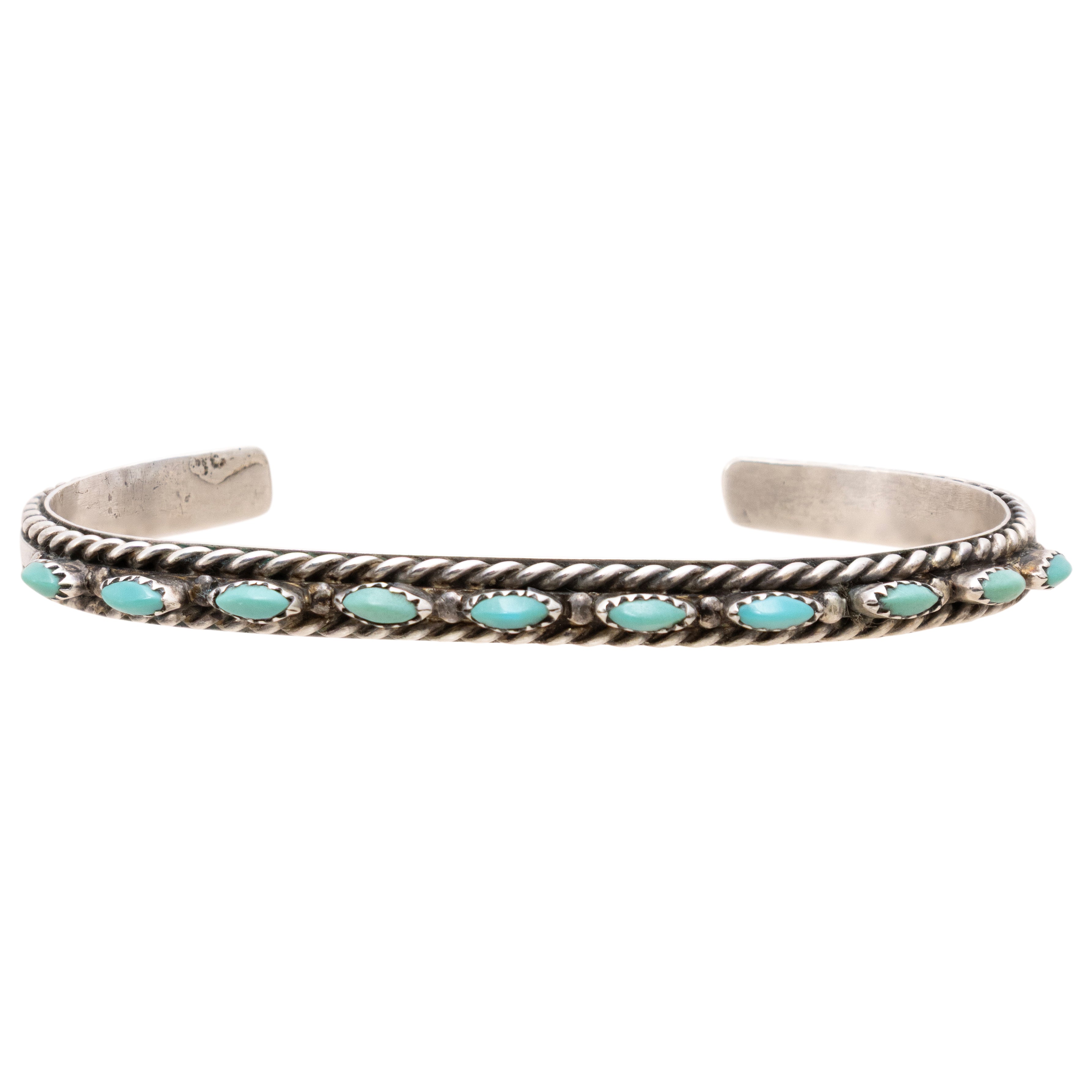 Southwest Needlepoint Turquoise Bracelet