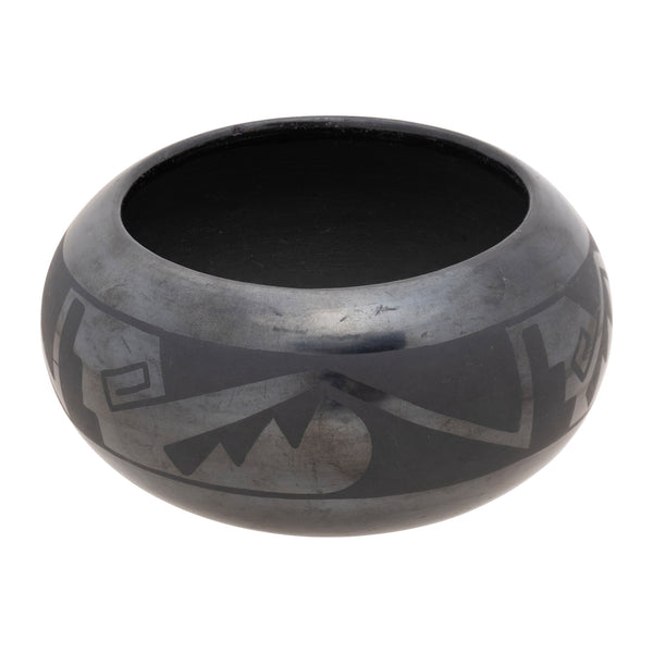 Marie and Julian Martinez Black Ware Pottery Jar, Native, Pottery, Historic