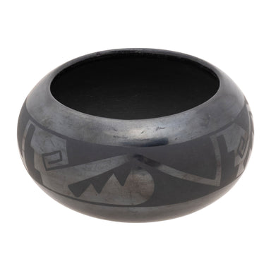 Marie and Julian Martinez Black Ware Pottery Jar, Native, Pottery, Historic