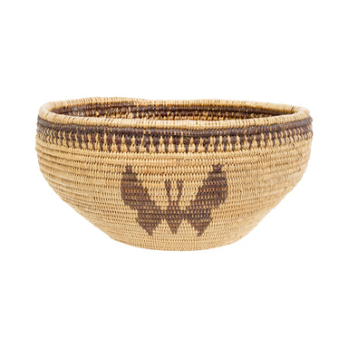 Washoe Basketry Bowl, Native, Basketry, Vertical
