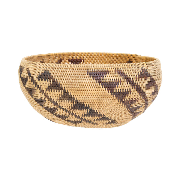 Washoe Basketry Bowl, Native, Basketry, Vertical