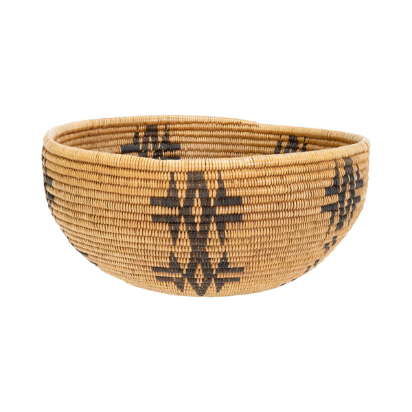 Washoe Basketry Bowl, Native, Basketry, Vertical