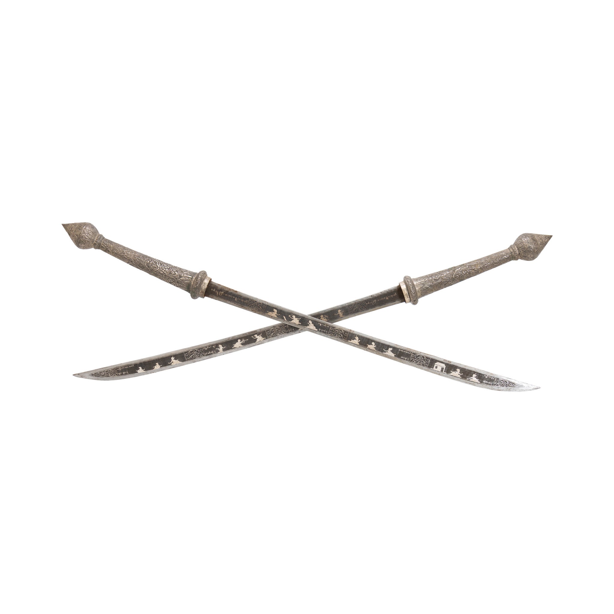 Pair of Burmese-Tibet Swords
