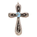 Navajo Golden Hill Turquoise Sterling Cross Pedant, Jewelry, Necklace, Native