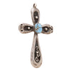 Navajo Golden Hill Turquoise Sterling Cross Pedant