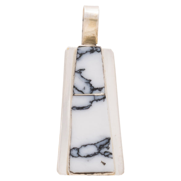 Navajo White Buffalo Turquoise Pendant, Jewelry, Earrings, Native