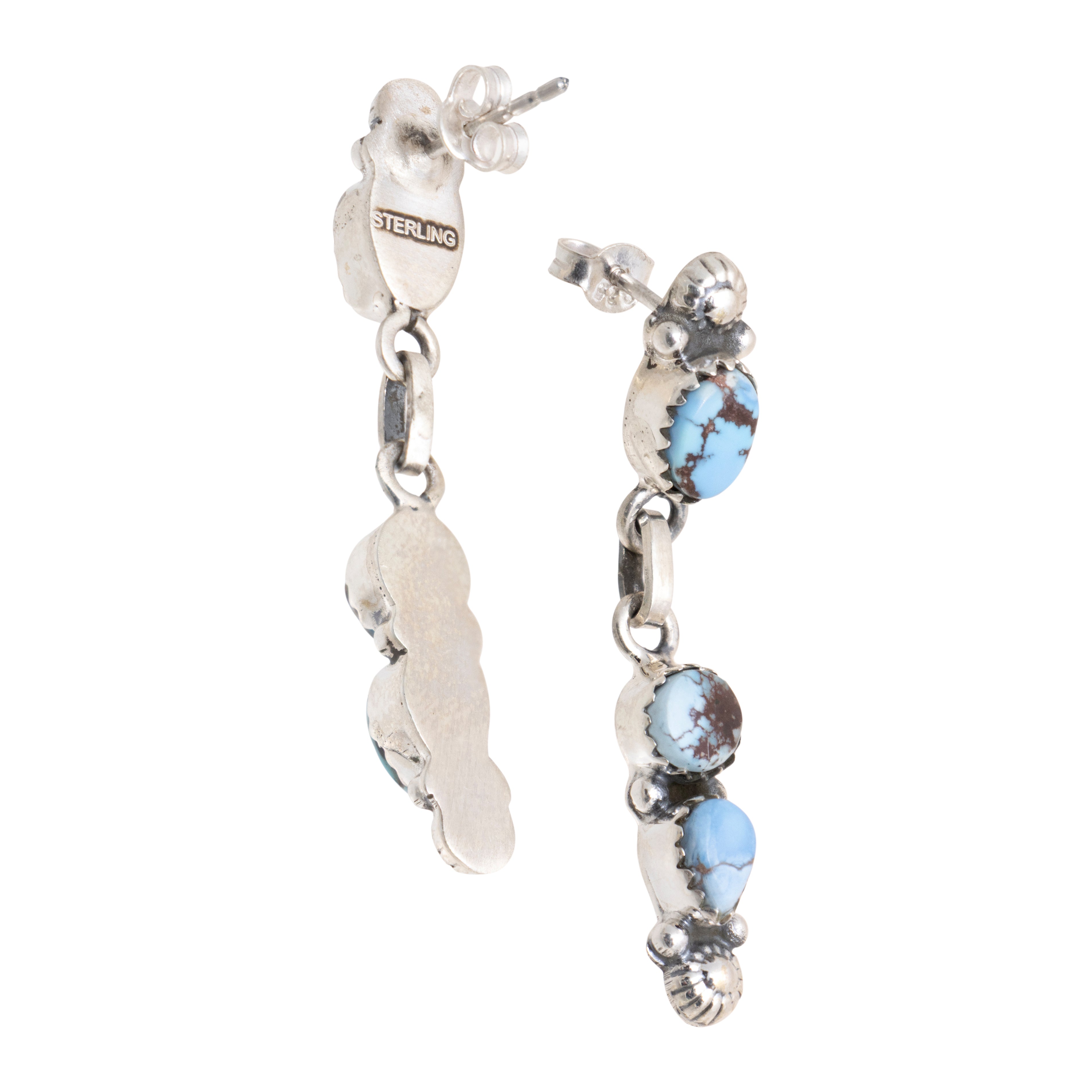 Golden Hill Turquoise Dangle Earrings