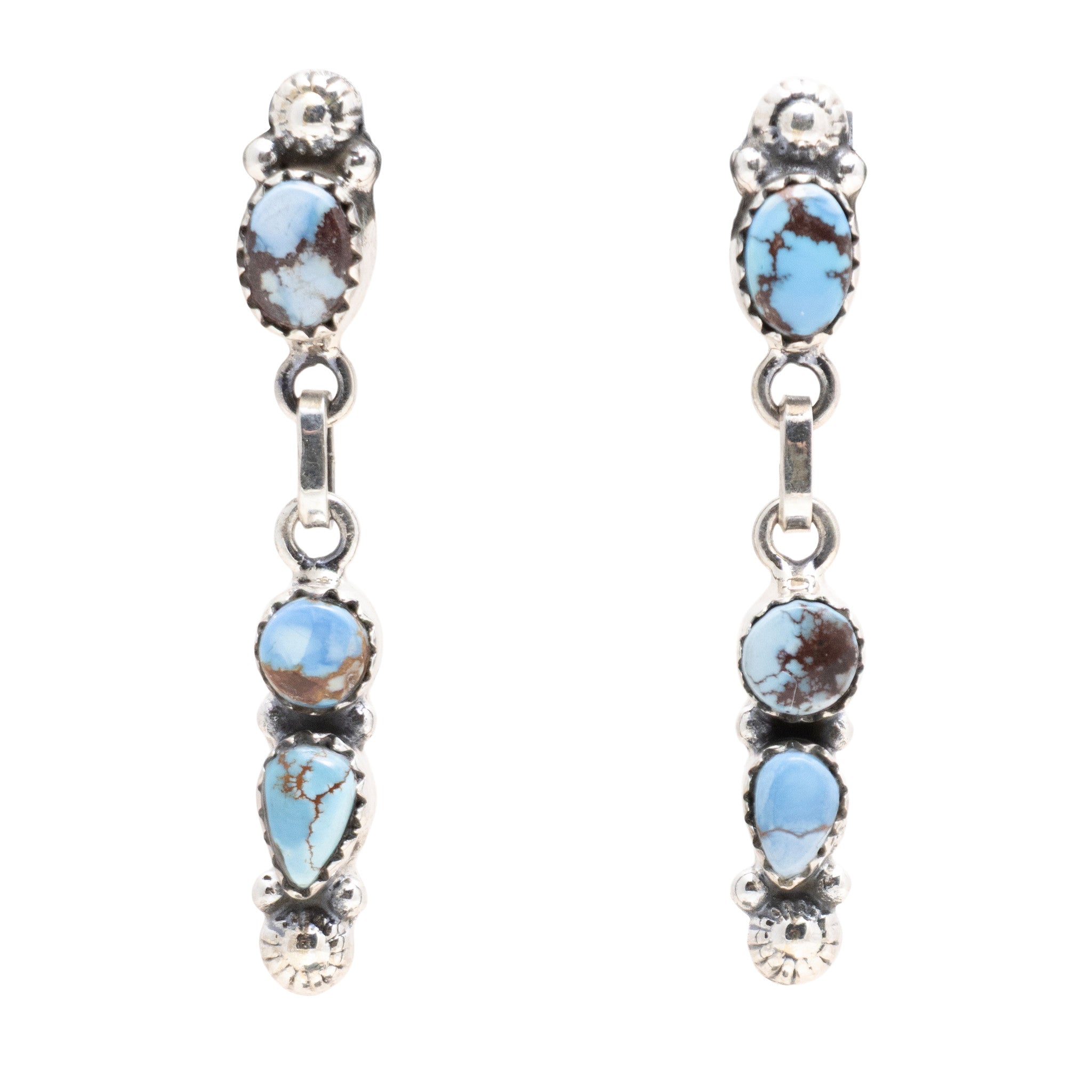 Golden Hill Turquoise Dangle Earrings