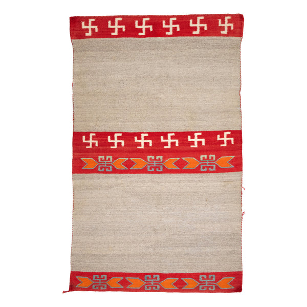 Navajo Crystal Double Saddle, Native, Weaving, Double Saddle Blanket