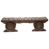 French Oak Barrel Bench, Furnishings, Furniture, Bench