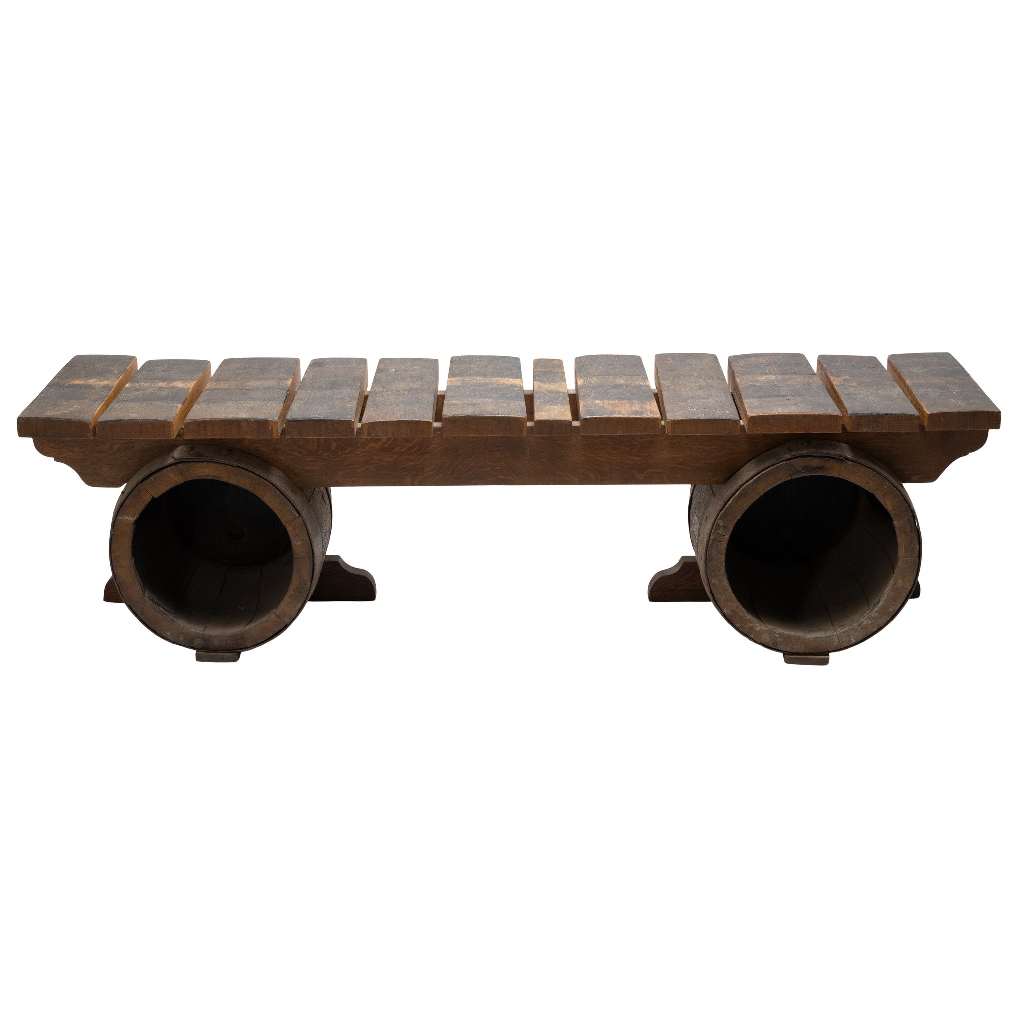 French Oak Barrel Bench