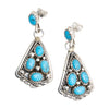 Navajo Sleeping Beauty Turquoise Dangle Earrings, Jewelry, Earrings, Native