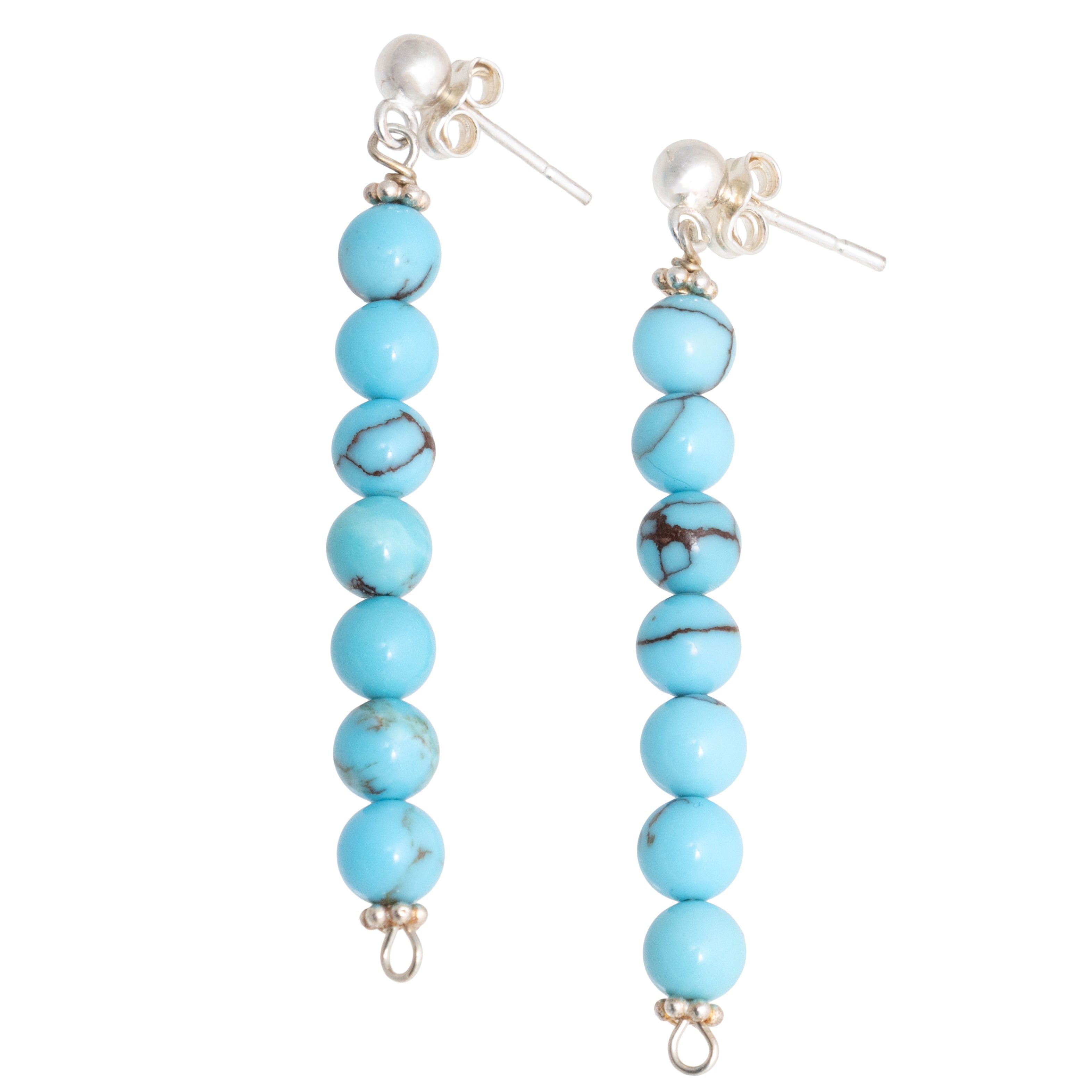 Turquoise Bead Dangle Earrings, Jewelry, Earrings, Southwest