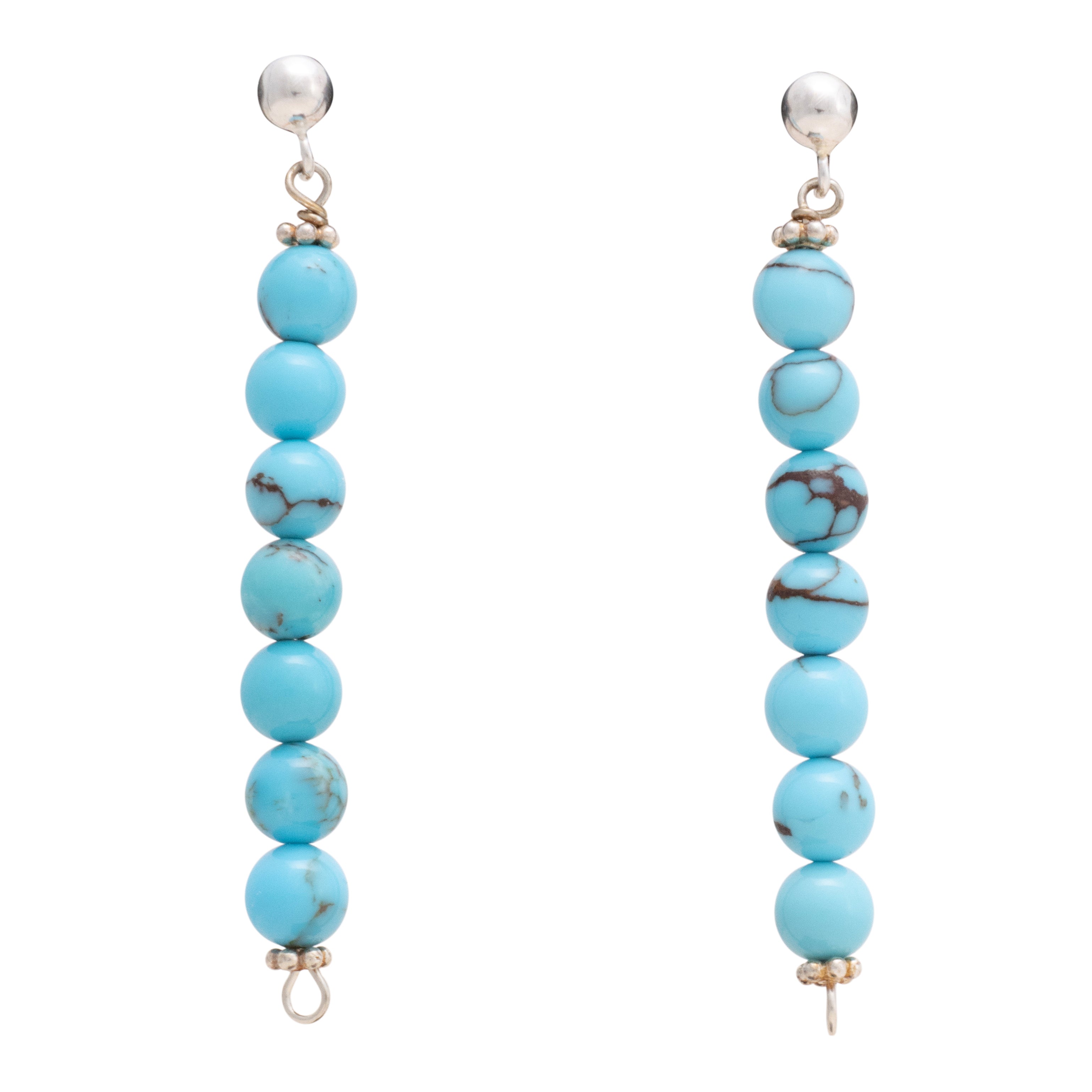 Turquoise Bead Dangle Earrings