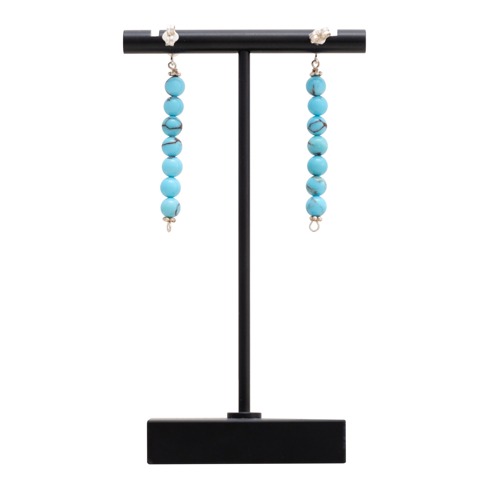 Turquoise Bead Dangle Earrings