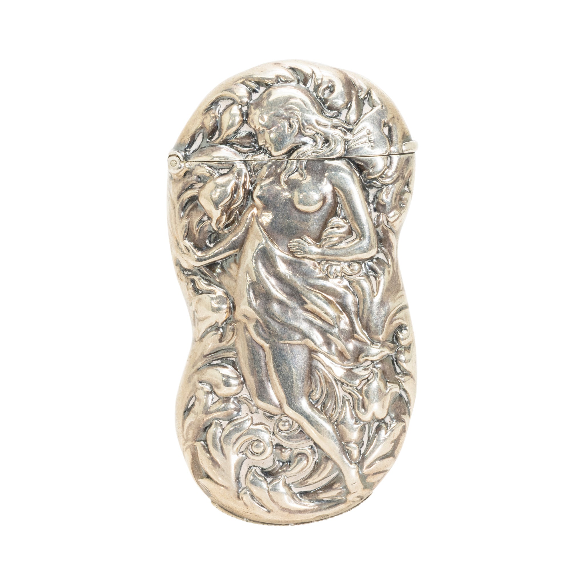 Sterling Silver Lady Match Safe, Western, Tobacciana, Match Safe