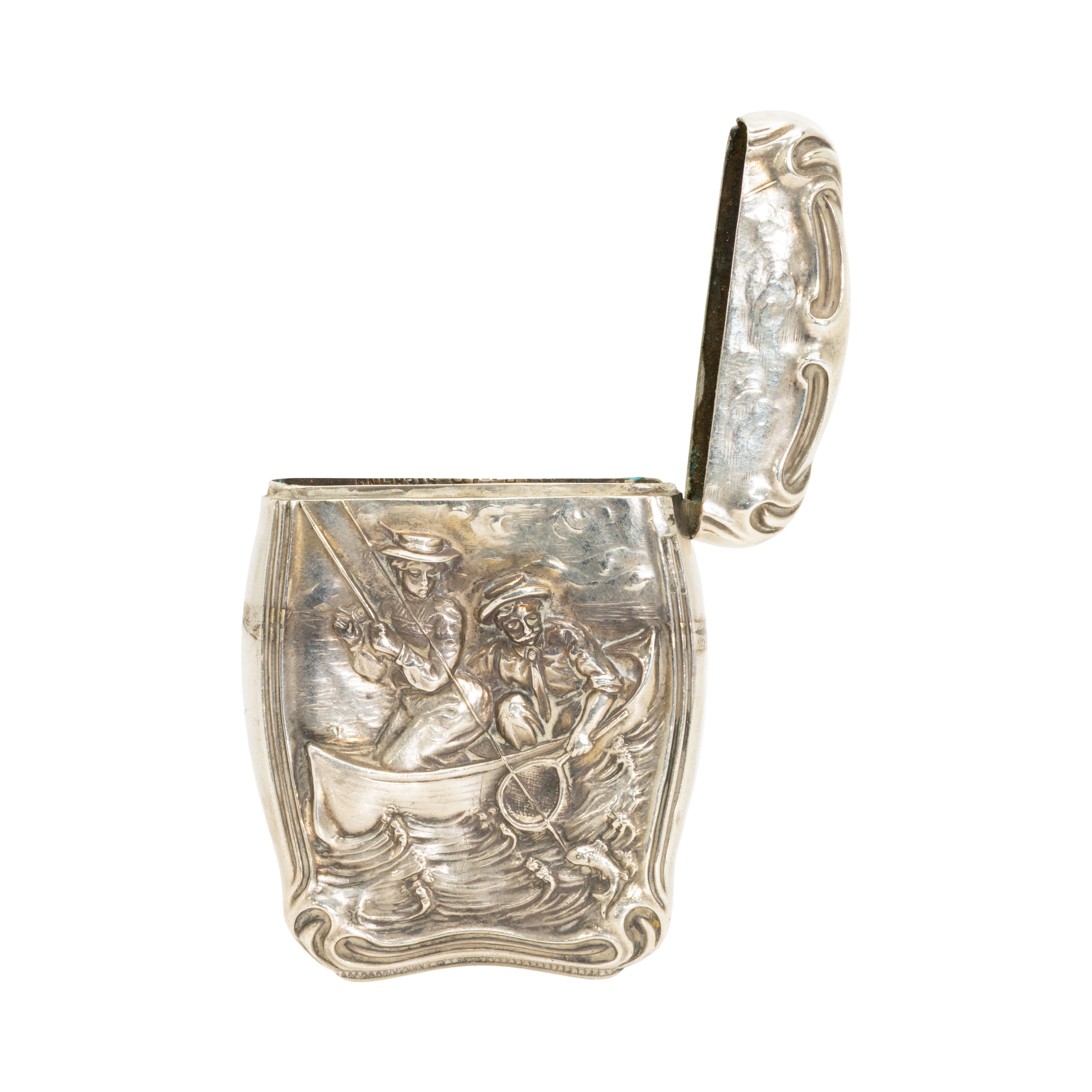 Sterling Silver Fishing Match Safe