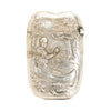 Sterling Silver Match Safe With Man in Canoe