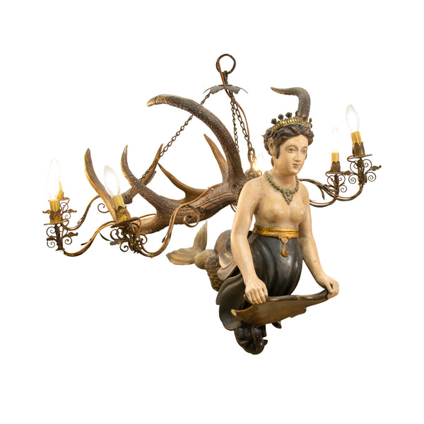 German Lusterweibchen Chandelier, Furnishings, Lighting, Ceiling Light
