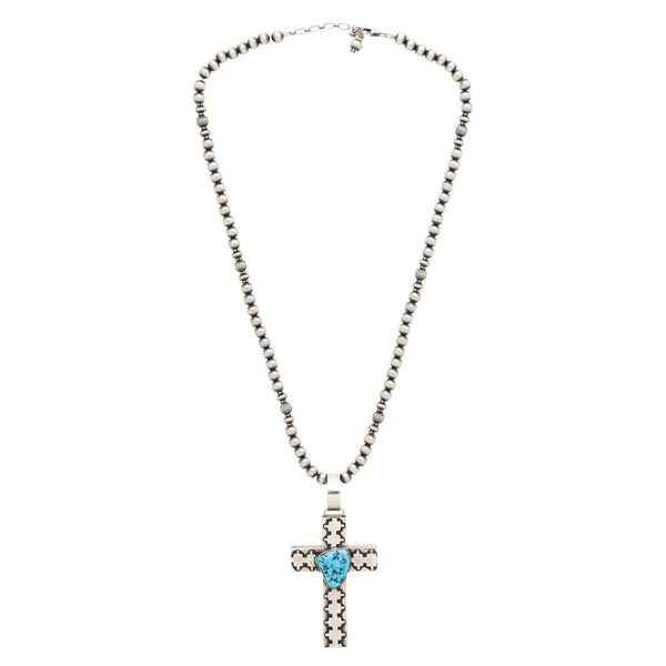 Tommy Singer Turquoise Cross Necklace, Jewelry, Necklace, Native