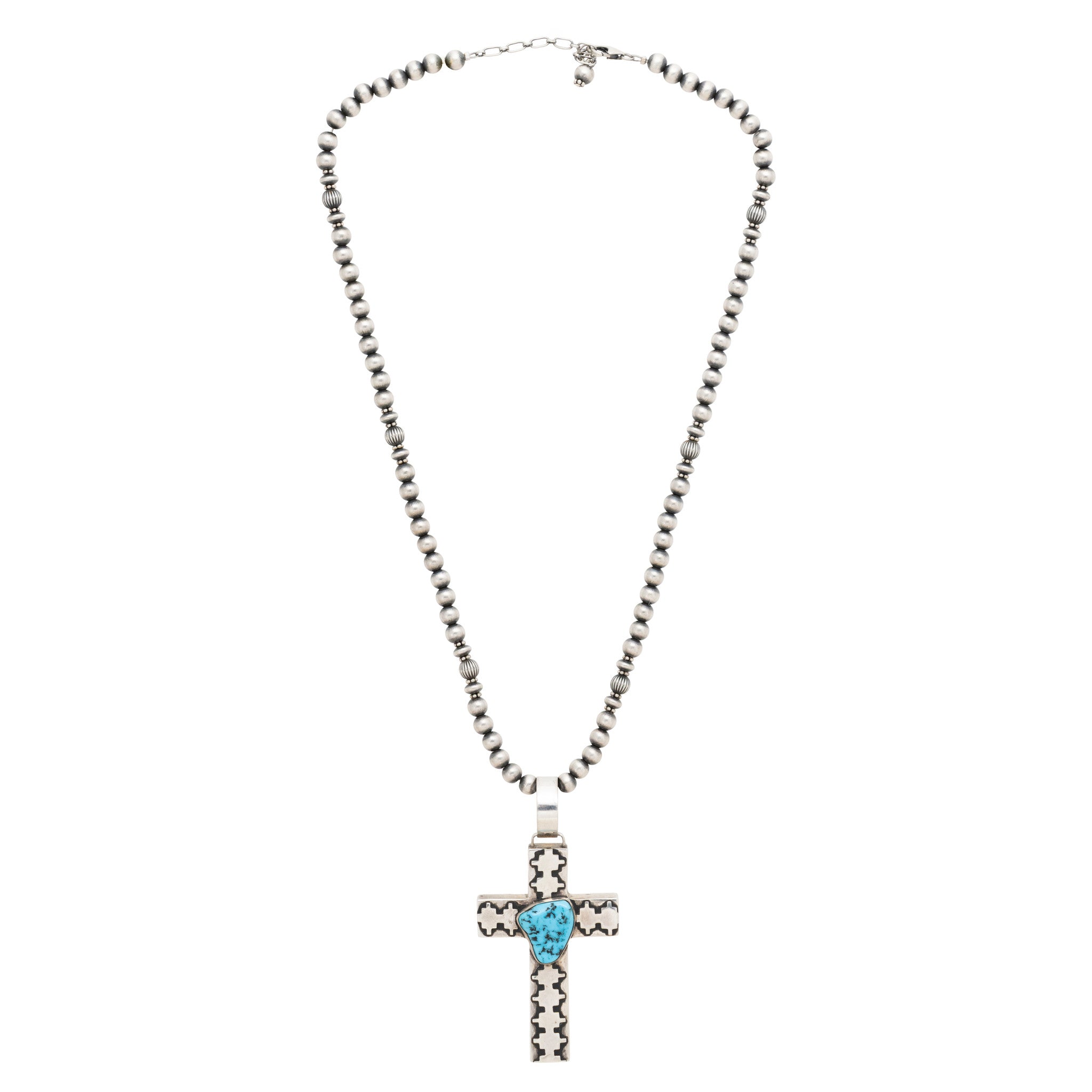 Tommy Singer Turquoise Cross Necklace, Jewelry, Necklace, Native