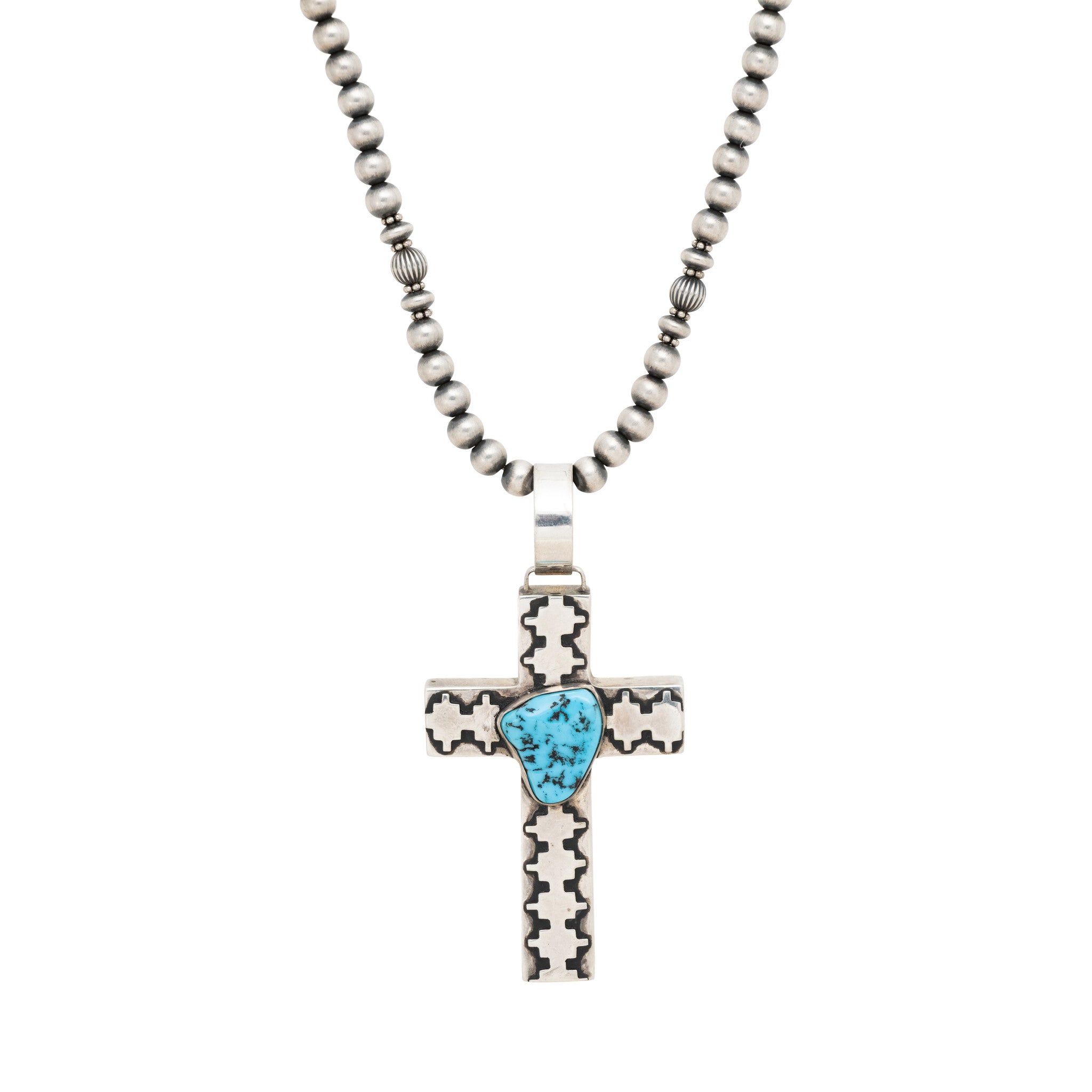 Tommy Singer Turquoise Cross Necklace