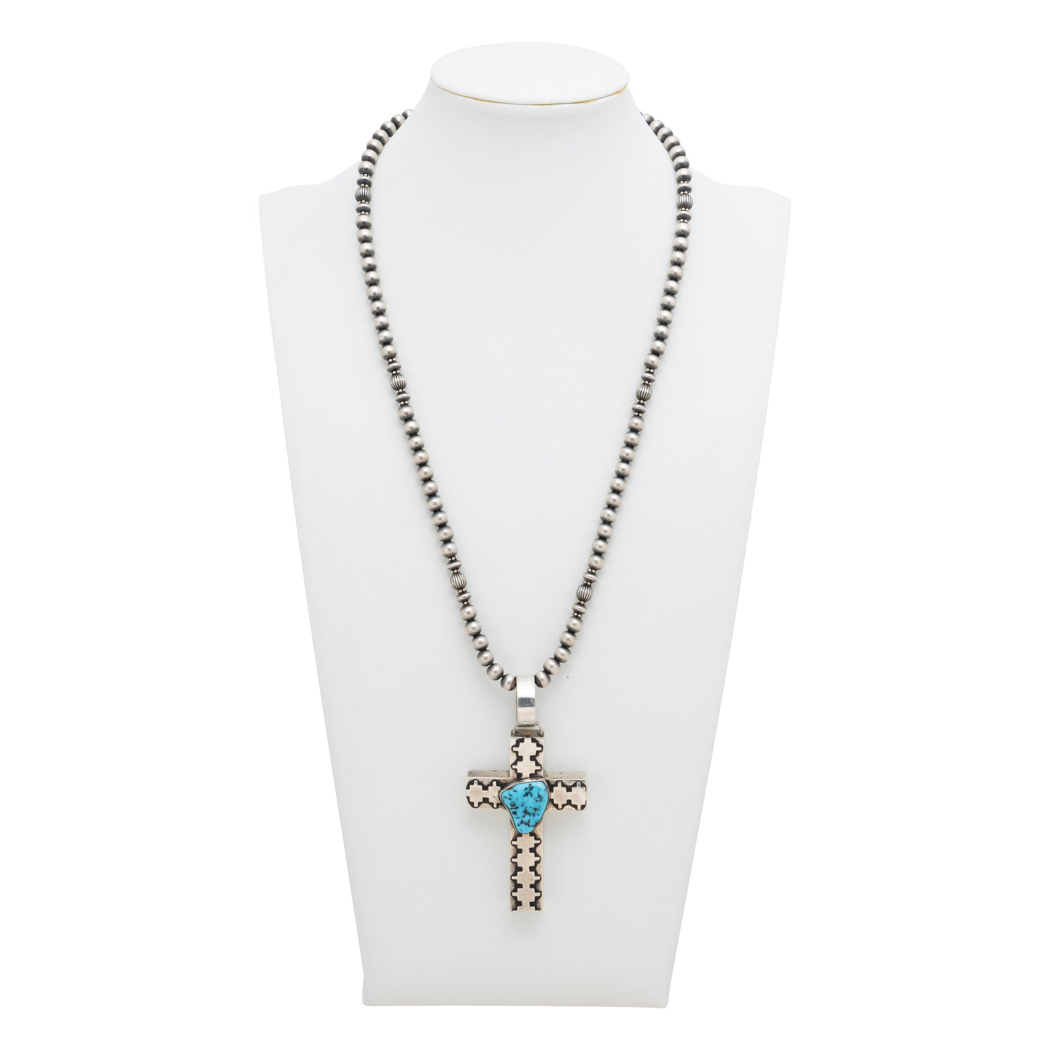 Tommy Singer Turquoise Cross Necklace