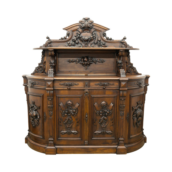 French Walnut Harvest Sideboard, Furnishings, Furniture, Cabinet