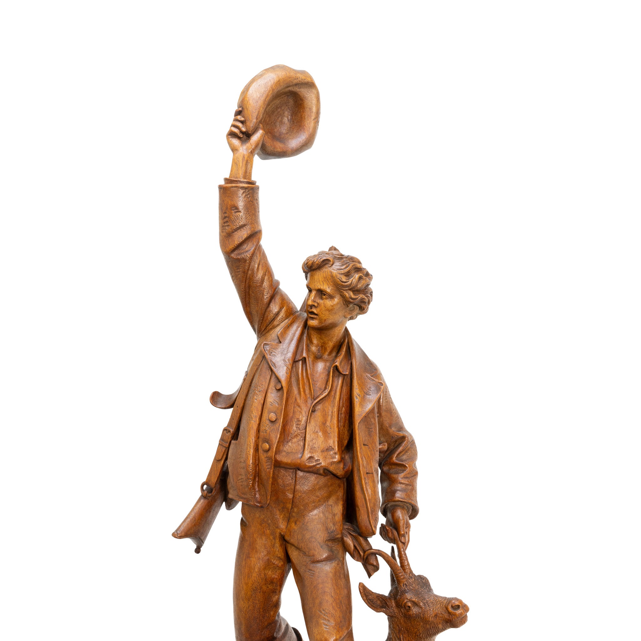 Huntsman Carving Attributed to Johann Huggler